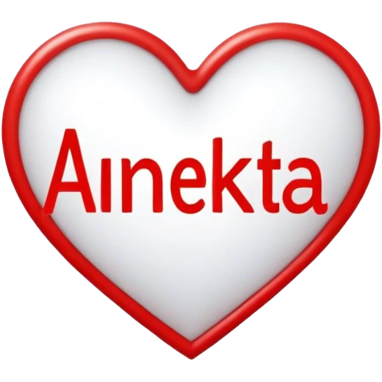 heart with word "ANETKA" inside emoji