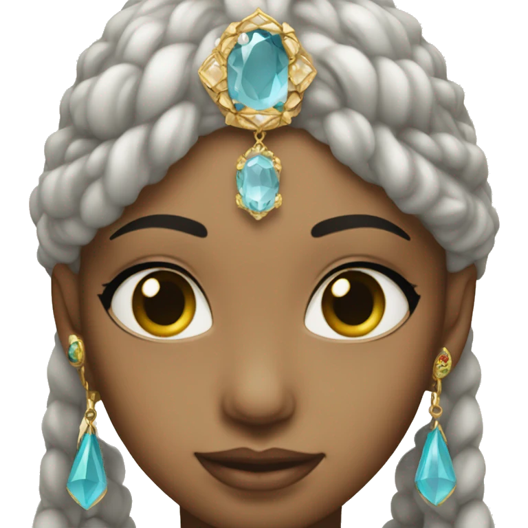 serene beauty adorned in jewelry emoji