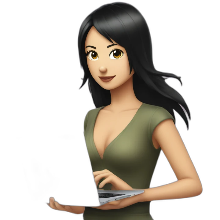 nico-robin-with-a-macbook emoji