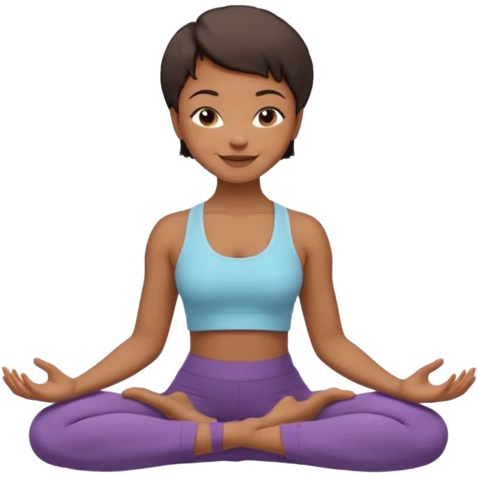 black women yoga short hair emoji