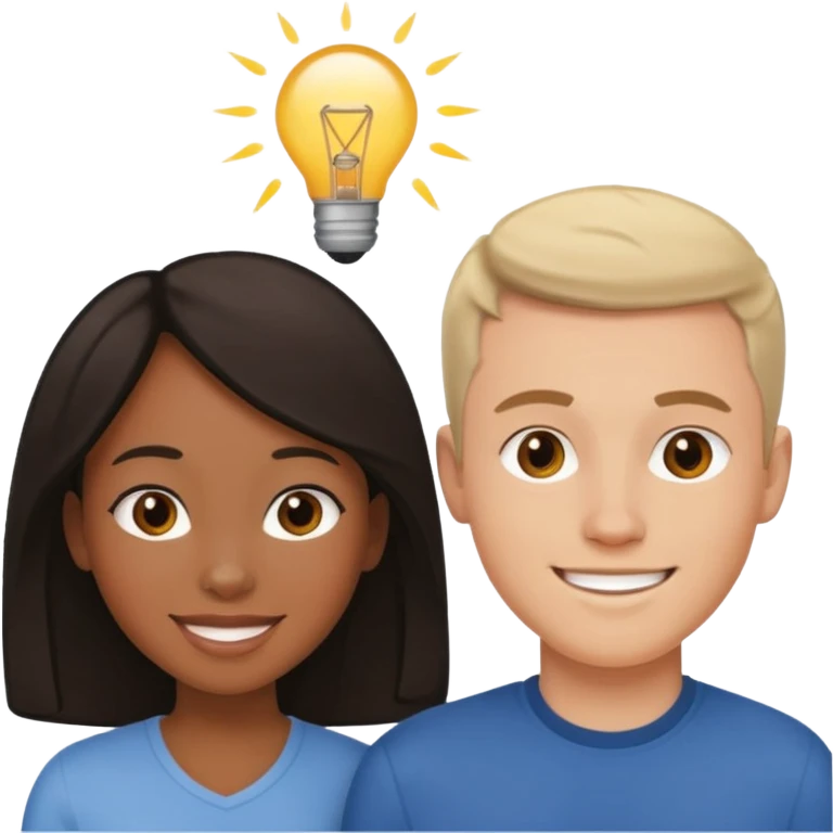 mixte couple black girl , white man emoji