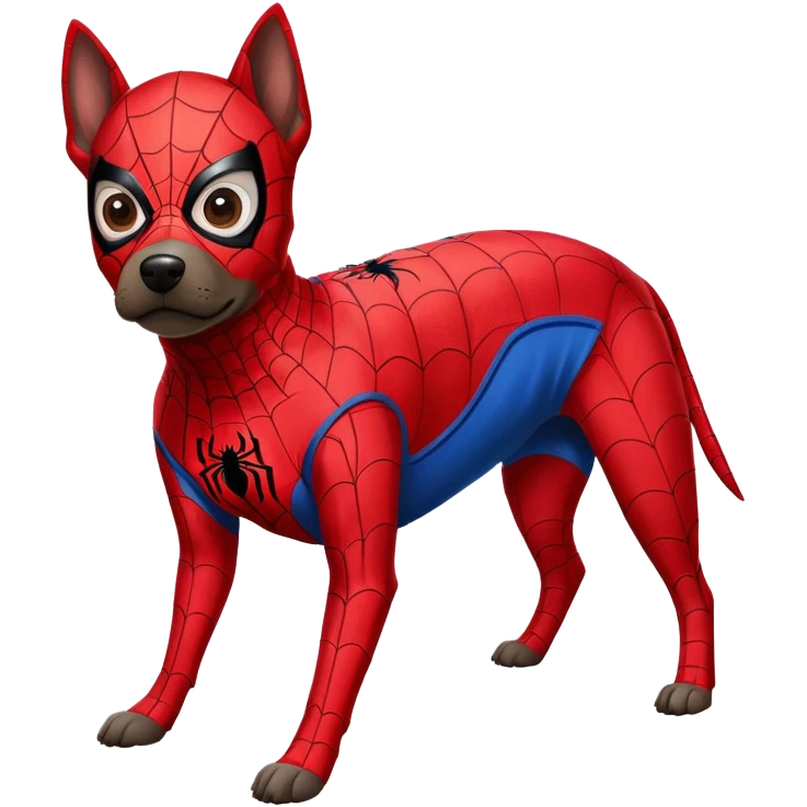 Dog in Spider-Man suit  emoji