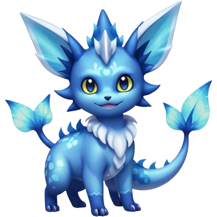 Nebulae Noibat-Vaporeon-Meowstic-Fakémon-hybrid-creature (full body)  emoji