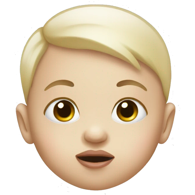white baby with pacifier  emoji