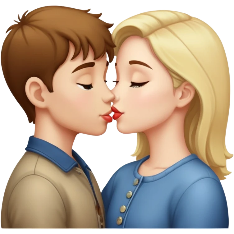 Boy and girl kissing  emoji