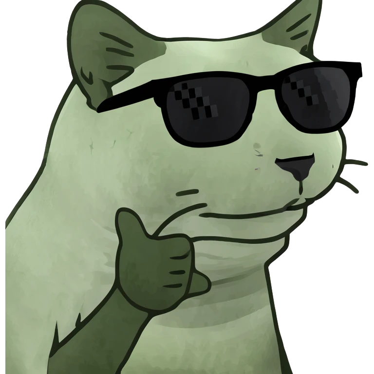 Cat with sunglasses emoji