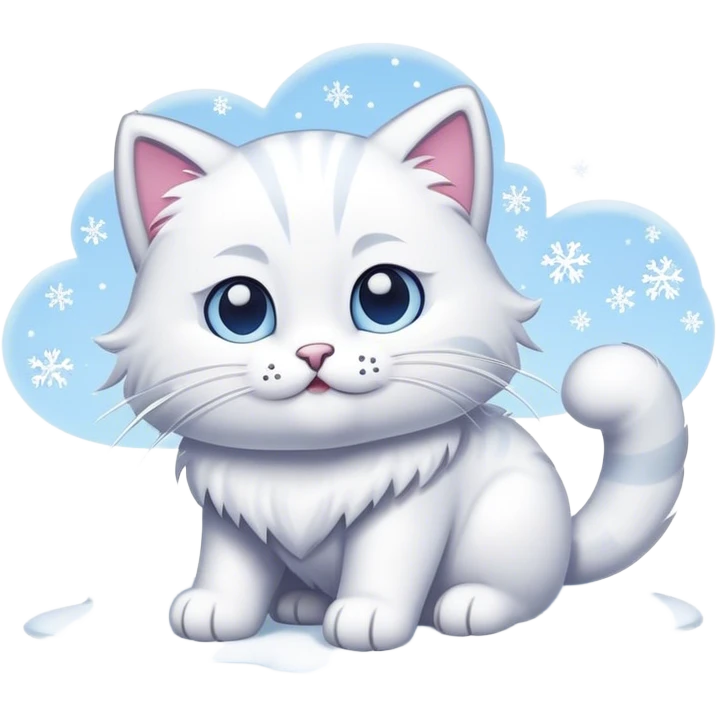 Snow cat emoji
