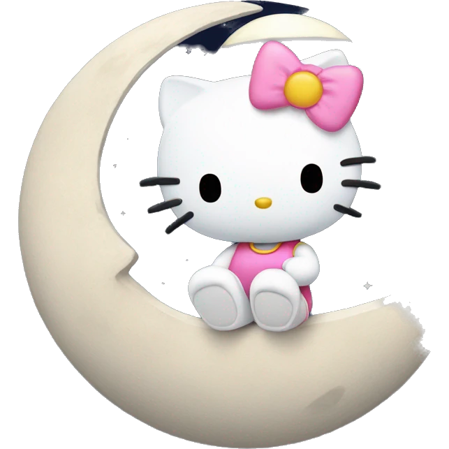 hello kitty on the moon emoji