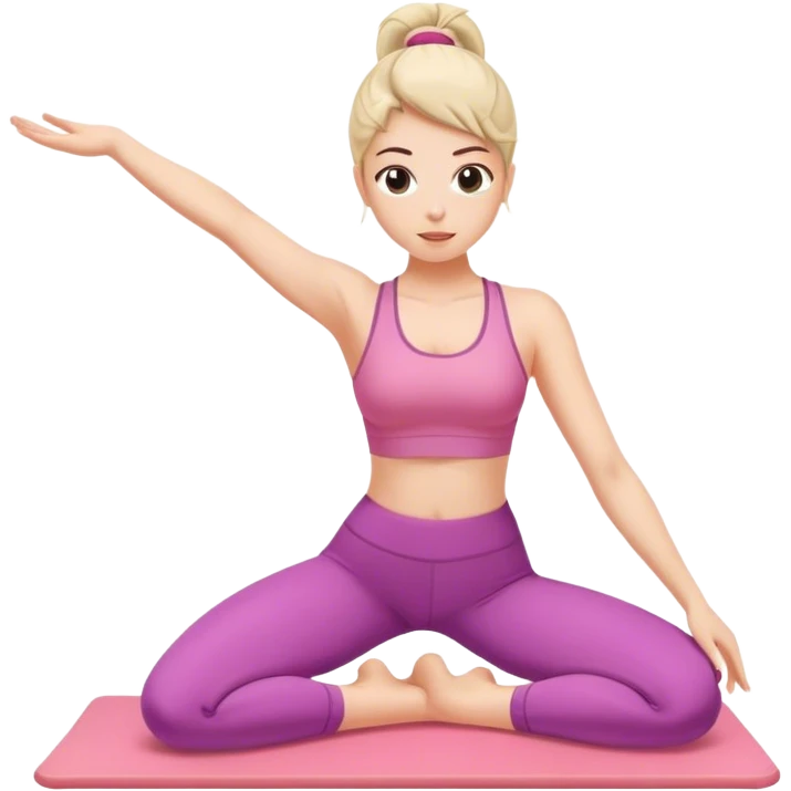 Niña en pilates emoji