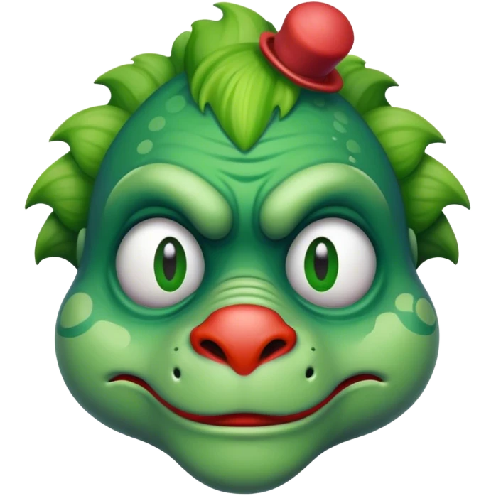sad dinosaur clown emoji