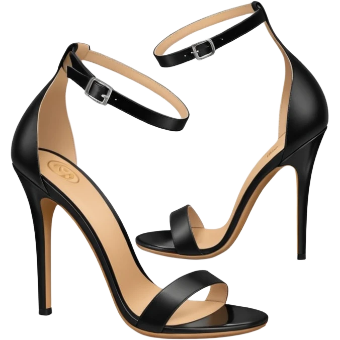 open toe black high heels open sandals emoji