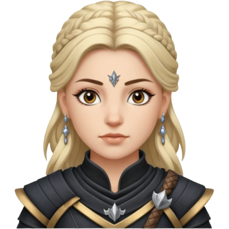 ESO female breton warrior with lashes and earrings emoji