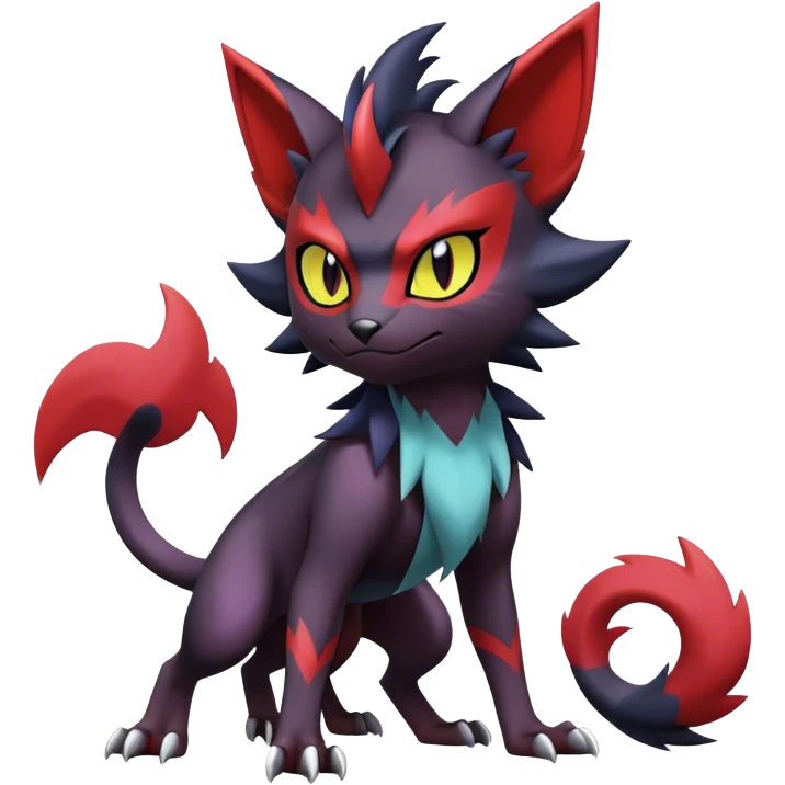 Edgy Cute Cool Kawaii Litten-Noivern-Zoroark-Noibat-Pokemon Full Body  emoji