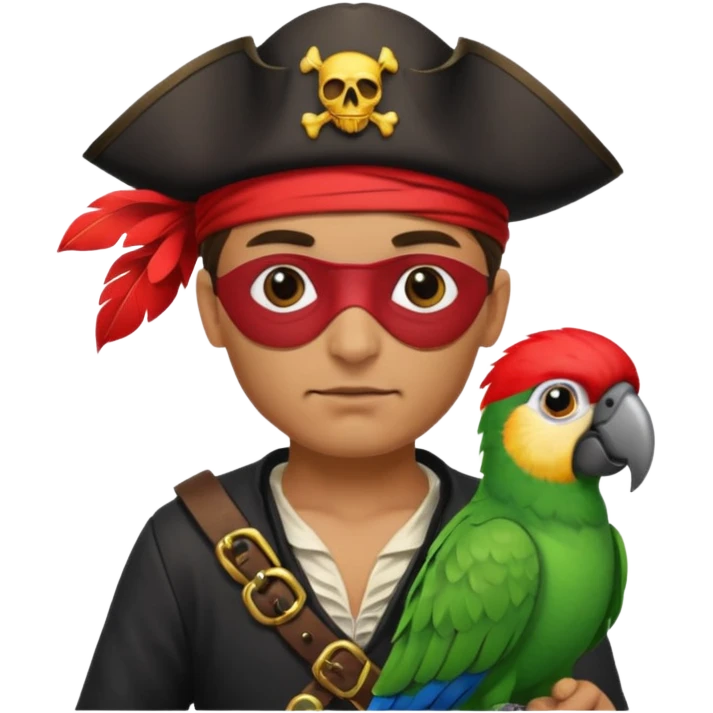 pirate and parrot emoji