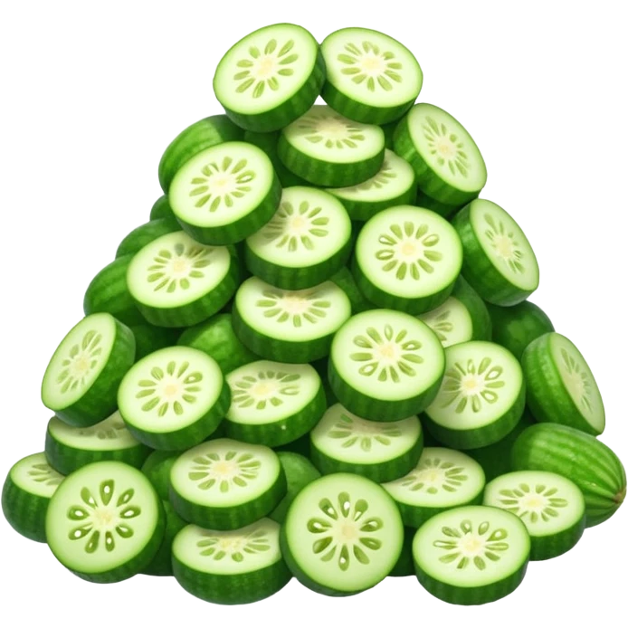 a big pile of grated green slices of vegetable emoji