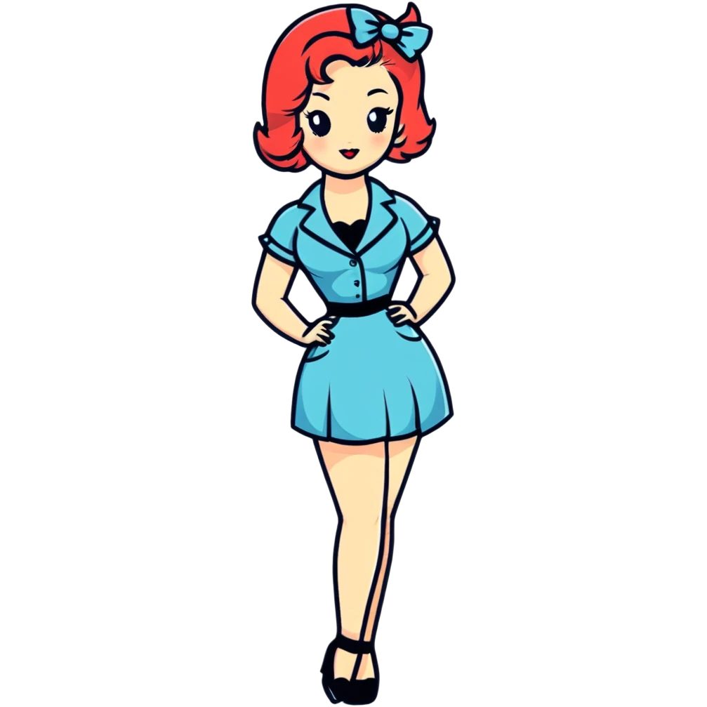 Pinup doll emoji
