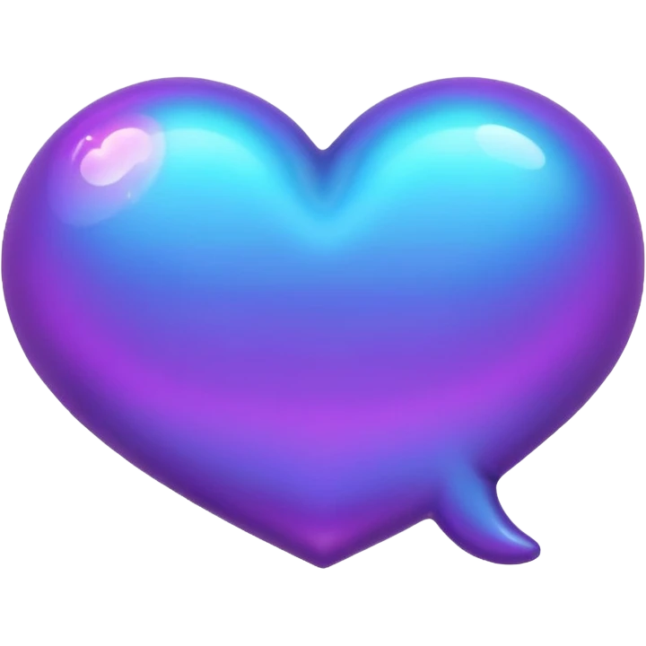 chat bubble emoji with a purple heart inside of it emoji