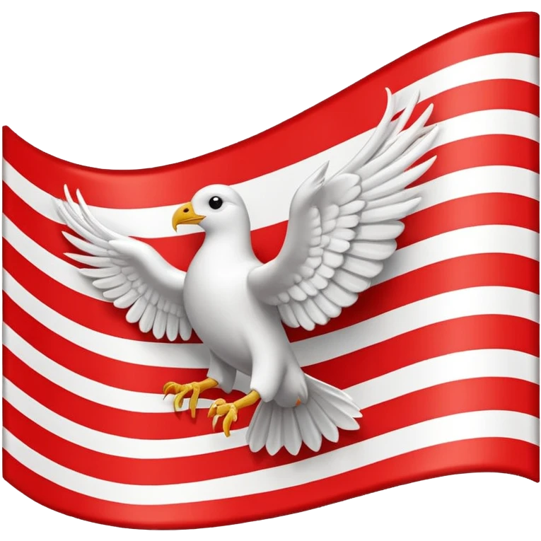 drapeau de Lorraine montrant les trois oiseaux blancs dans la bande rouge diagonale emoji