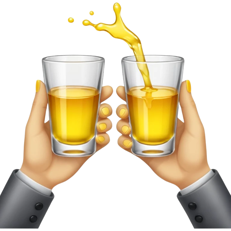 holding hand shot glasses emoji