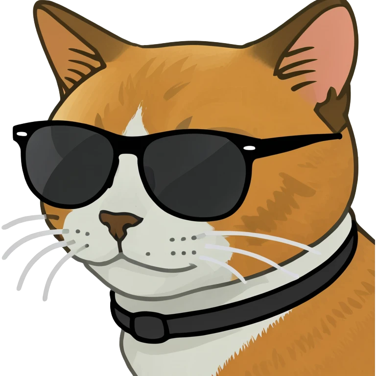 Cat with sunglasses emoji