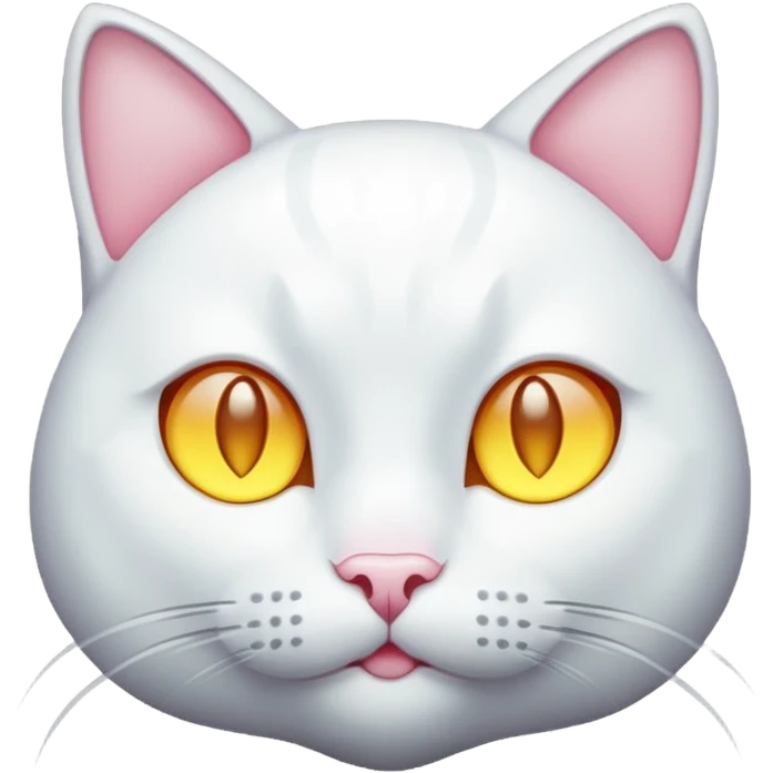 white cat luminous emoji