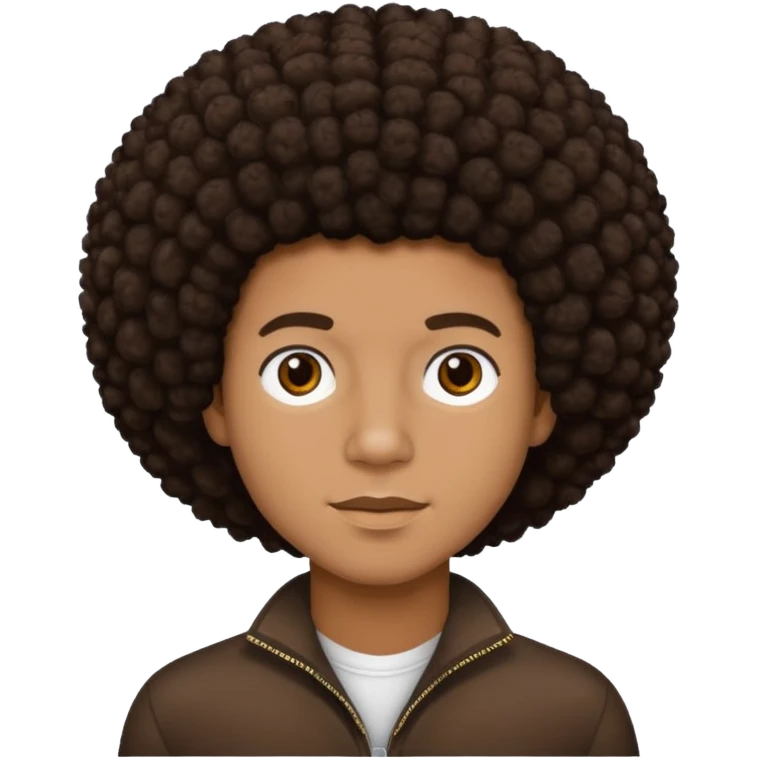 Princeton Perez from Mindless Behavior with dark brown afro hair  emoji