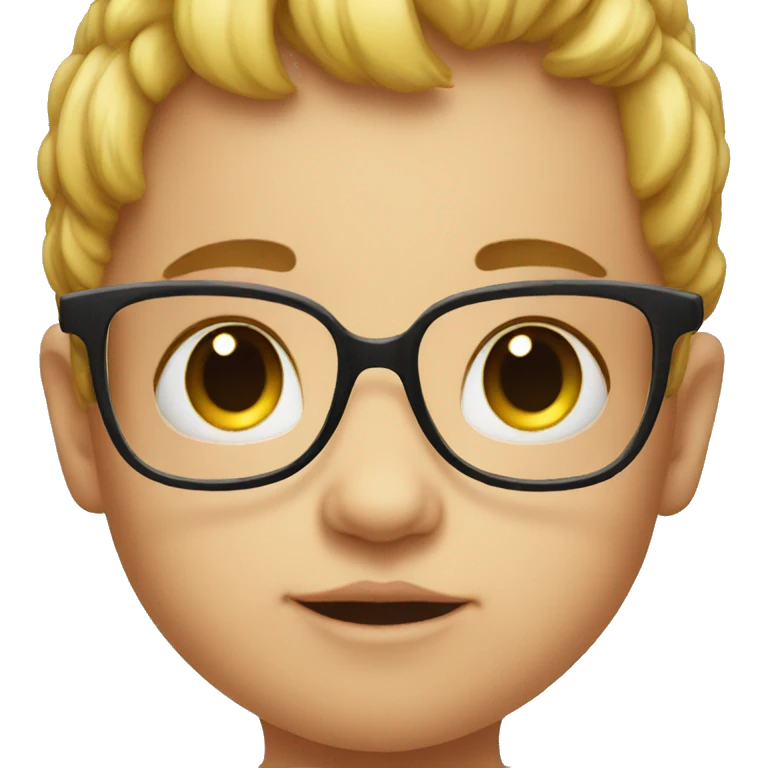 baby glasses eyebrow emoji