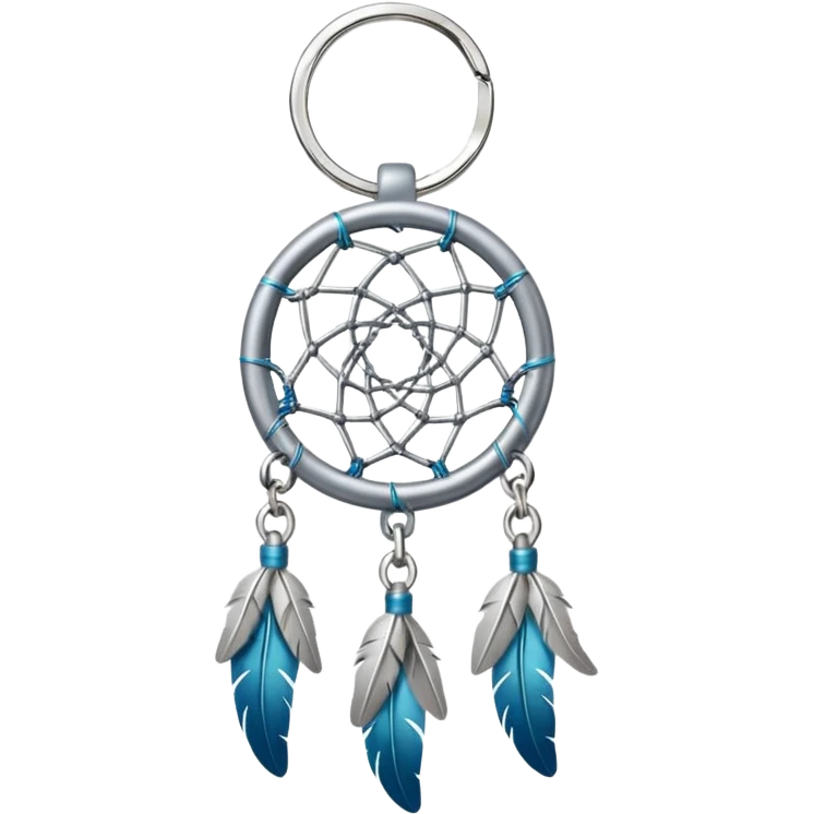 Realistic Mini metallic Dreamcatcher keychain  emoji