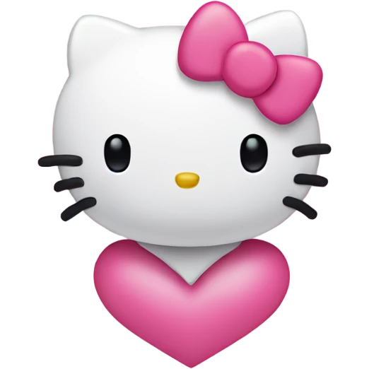 hello kitty heart emoji