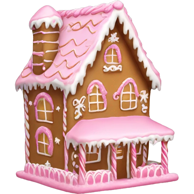 Light pink  gingerbread house￼  emoji