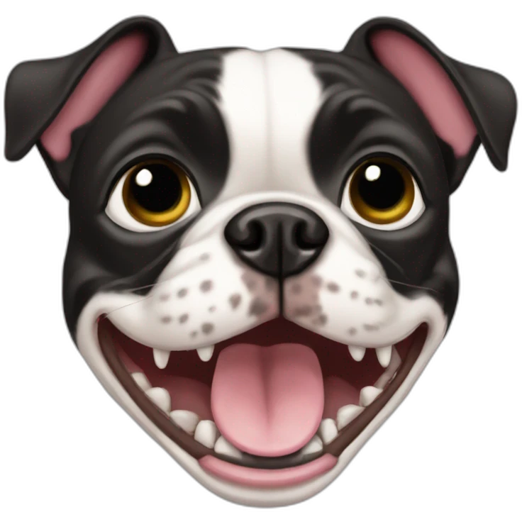 Happy Boston terrier emoji