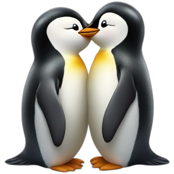 Penguin gives a kiss emoji