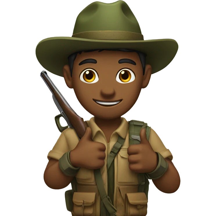 Hunter thumbs up emoji