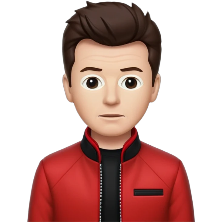 Rick Astley that’s really red and you can’t even see major parts of his face or his body and the background is pitch black emoji