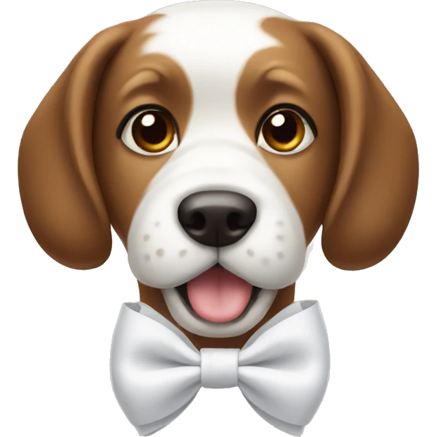 Dog with white bow emoji
