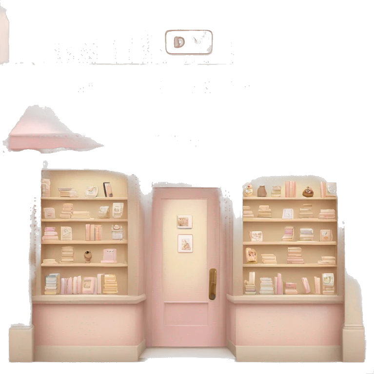 Light pink and beige aesthetic Bookshop emoji