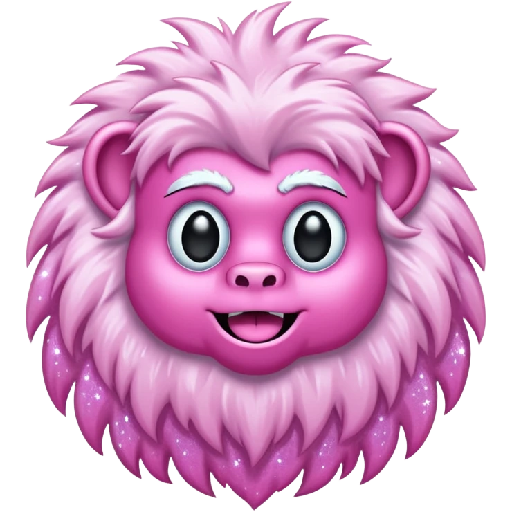 pink glitter yeti emoji