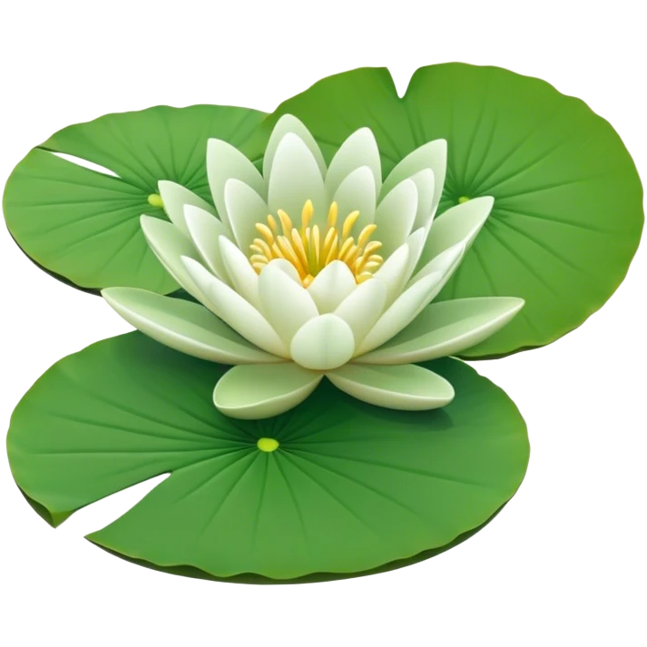 Lily pad with flower emoji