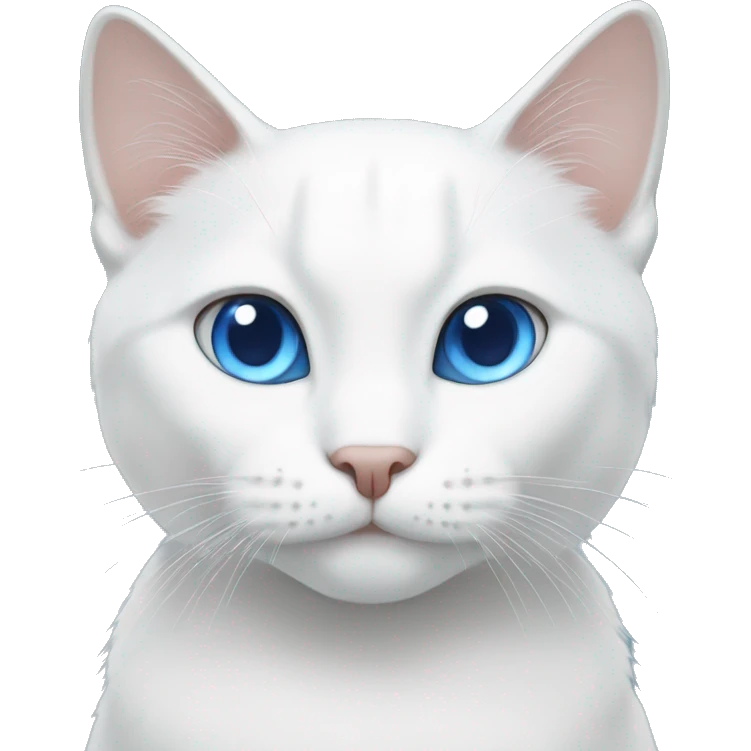 white cat with blue eyes emoji