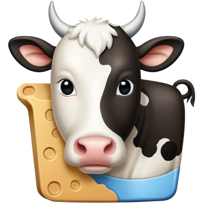 brique de lait avec une vache dessus  emoji