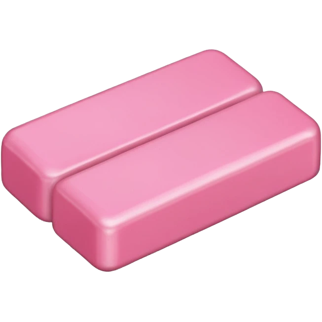 Chicle rosado rectangulo sin cara emoji
