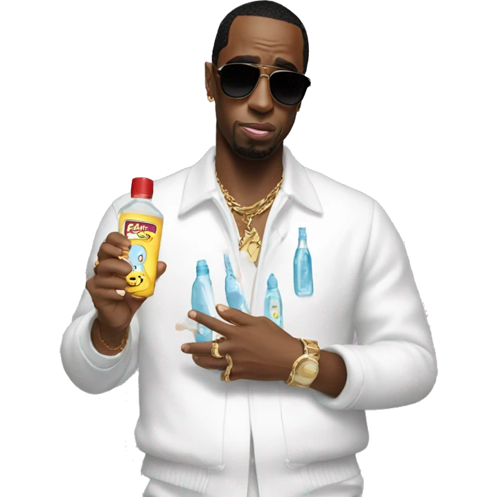 p diddy holding baby oil emoji
