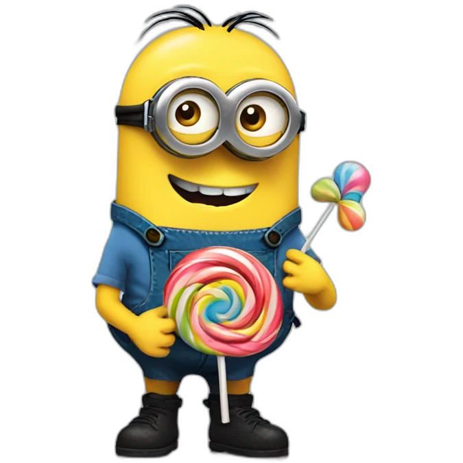  minion  with lollipop emoji