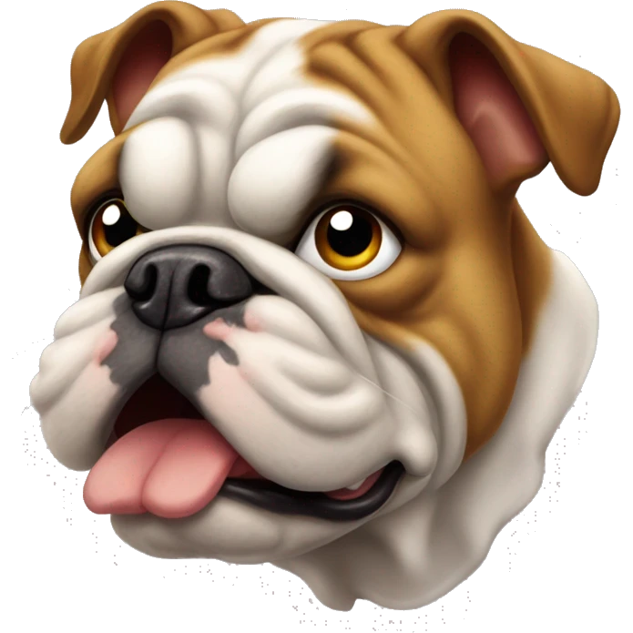 Bulldog yüzü tatlı emoji