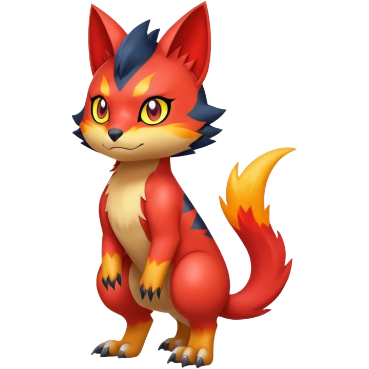  Quilava-Litten-Digimon-hybrid full body emoji