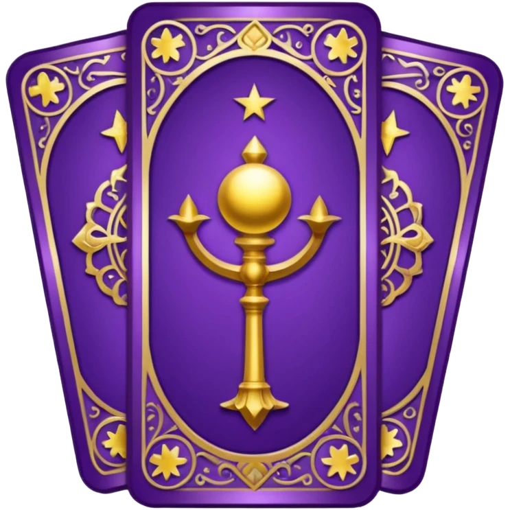 Purple magic taro cards  emoji