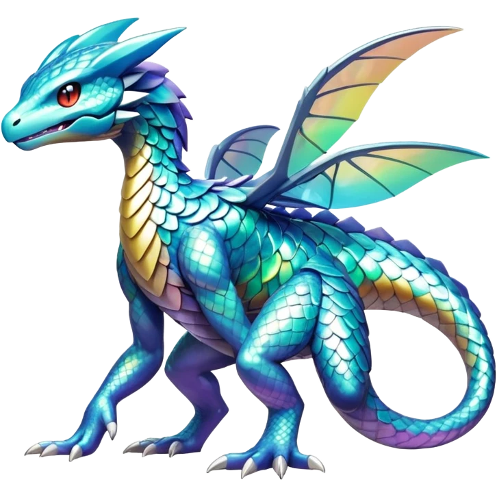 Shiny Exotic Pokémon-Fakémon-hybrid-creature (full body) emoji