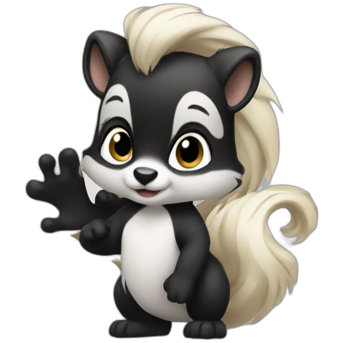 blonde cute skunk emoji