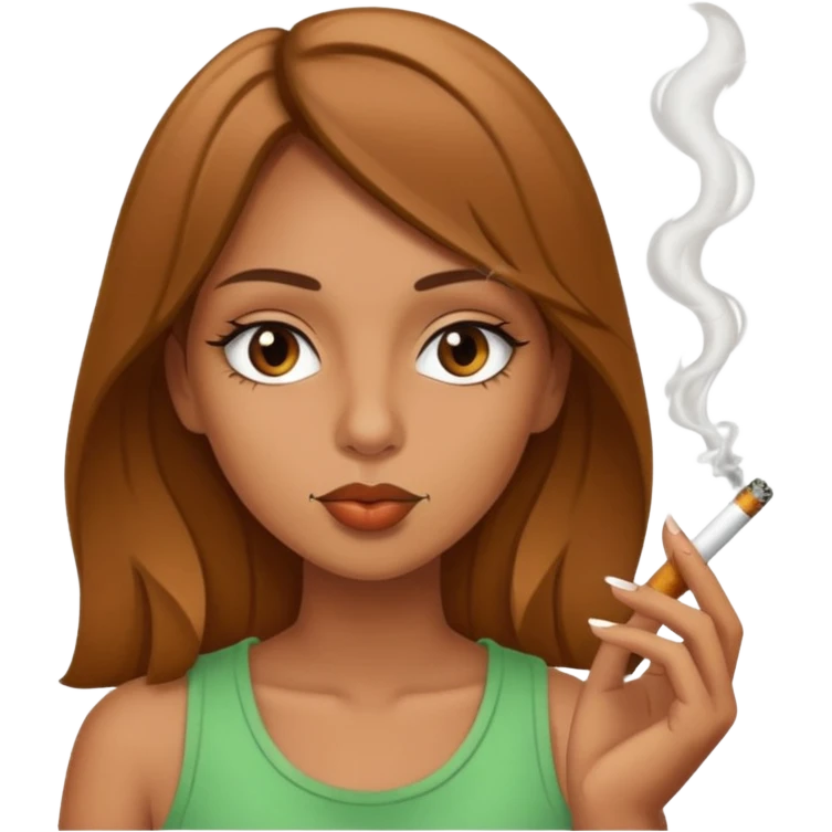girl smoking a blunt emoji