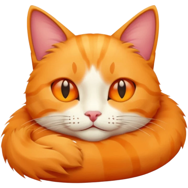 Cat sunbathing emoji